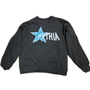 PYTHIA Star Black Hoodie Sweatshirt Hooded Men's Medium